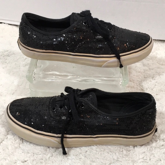 Vans black sequin low top sneakers - Picture 2 of 6